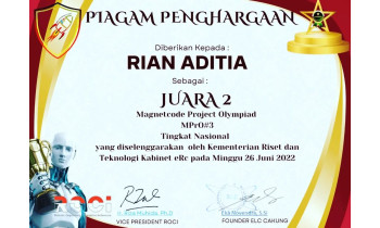 Juara 2 Lomba Magnetcode Project Olympiad