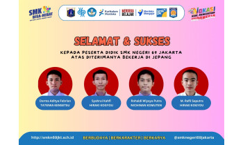 Selamat Kepada Peserta Didik SMKN 69 Jakarta yang Bekerja di Jepang