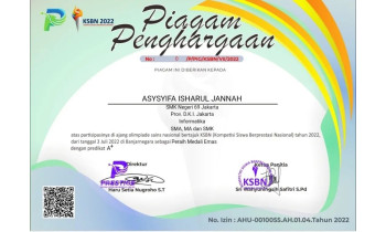 Medali Emas dalam Ajang Olimpiade Sains Nasional bertajuk KSBN (Kompetisi Siswa Berprestasi Nasional)