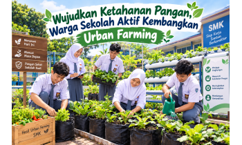 Wujudkan Ketahanan Pangan, Warga Sekolah Aktif Kembangkan Urban Farming