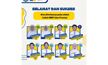 Selamat dan sukses kepada peserta didik yang lulus dalam seleksi kuliah SNBP jalur prestasi