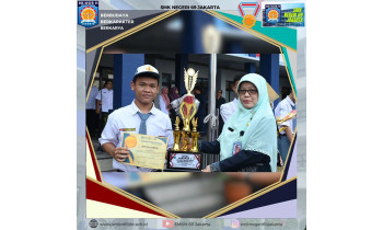 Juara Harapan 1 Lomba Kompetensi Siswa (LKS) bidang Information Network Cabling Jenjang SMK Tingkat Wilayah JT 1 